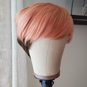 Unique Peach/Brown Ombre Pixie Cut Wig